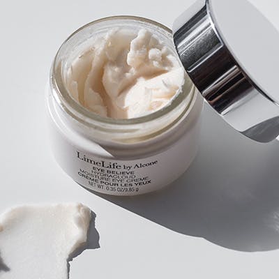 A open jar of Limelife by Alcone Eye Believe