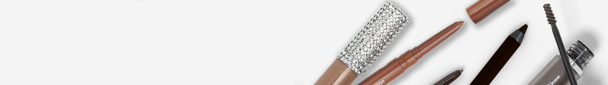 LimeLife vegan makeup products on a gray background