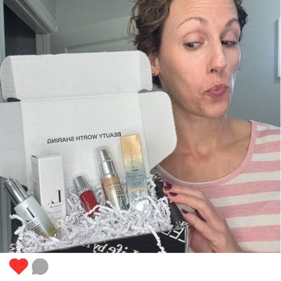 A woman with LimeLife's AMAZEBOX